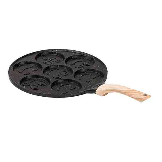 Сковорода смайл Ø 26.5 (см) на 7 секцій для панкейків чорна HP39584B Коломия
