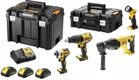 DeWalt DCK440L3T-QW akumulatorowy 4-narzędziowy zestaw Combo 18V 3x3,0Ah Li-Ion (DCD778+DCF787+DCH033+DCL040) w walizkach Київ