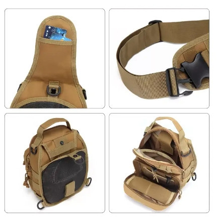 Тактическая армейская сумка через плечо Хаки Винница - изображение 9