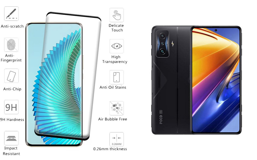 Захисне скло HyperGlass Pro для Poco F4, Poco F4 GT – максимальна чутливість та захист Київ - фото 2