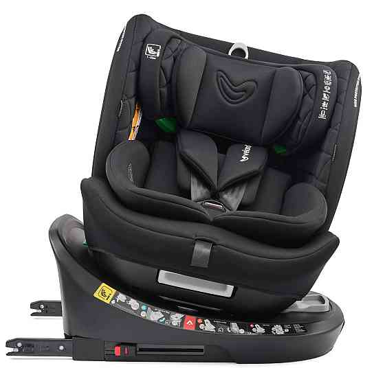 Автокресло Velano Vento 360° i-Size (40–150 см) ISOFIX + опорная нога (Черный) Киев