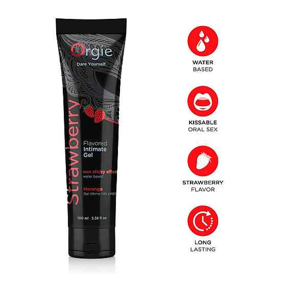 Лубрикант на водной основе Orgie Lube Tube Strawberry, 100 мл, со вкусом и ароматом клубники Sex Aura Киев