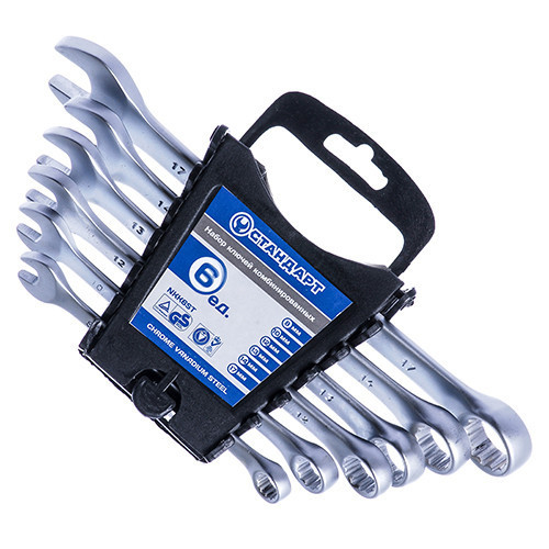 Набор рожково-накидных ключей 6 шт. (8-17 мм) на холдере СТАНДАРТ NKK6ST Одесса - изображение 1