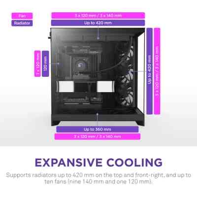Корпус NZXT H9 Flow Dual-Chamber All Black (CM-H92FB-01) Винница