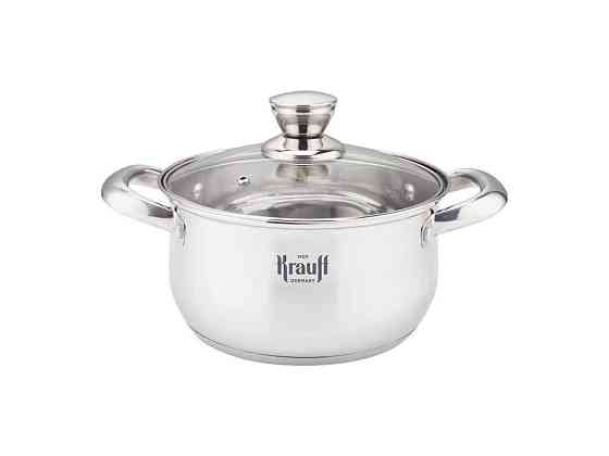 Каструля 2,5л зі скляною кришкою 18см 26-238-092 ТМ KRAUFF Київ