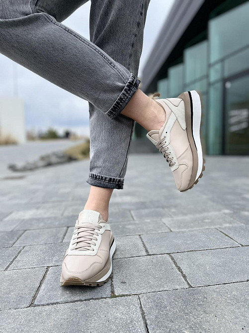 PLstep Кросівки жіночі PLstep 47 бежеві (весна-осінь, шкіра натуральна) (4998) Коломыя - изображение 5