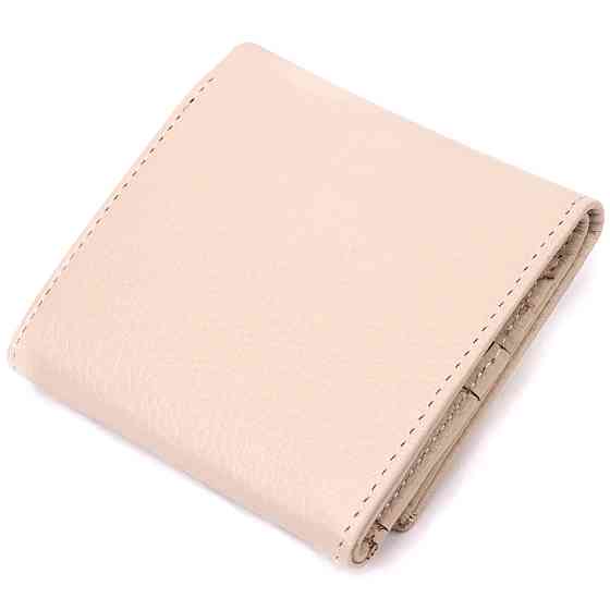 Маленький женский кошелек с монетницей из натуральной кожи KARYA 21377 Молочный Киев