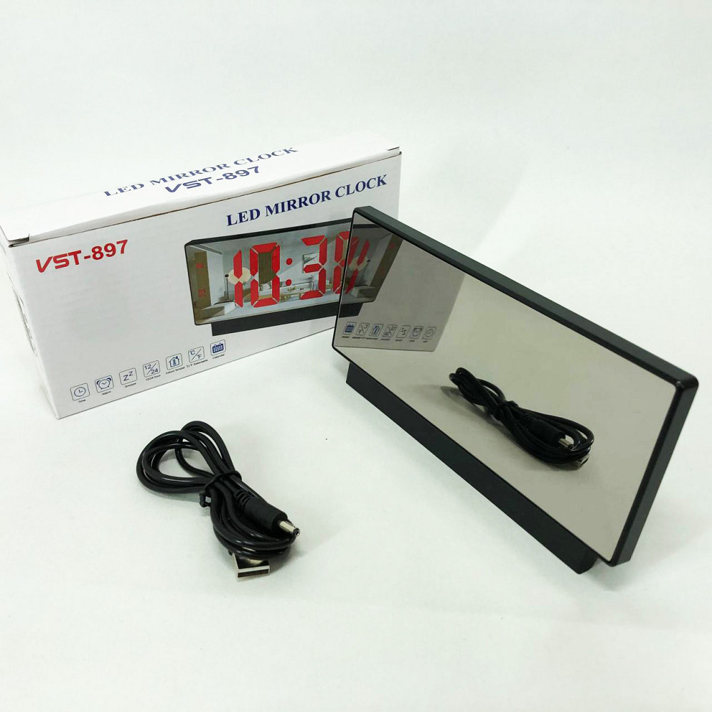 Годинник електронний настільний з дисплеєм VST-897-4, Настільний годинник для дому PM-62 Львів - фото 12