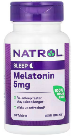Мелатонін для сну 5 мг Natrol Melatonin 60 таб Київ