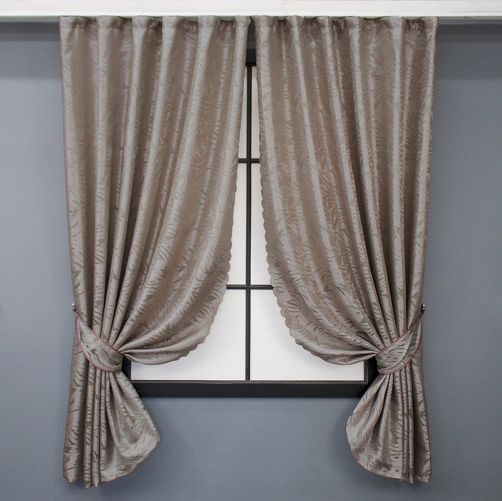 Комплект коротких штор VR-Textil Жакард Magic № 1606ш Пудровий 145х170 см 2 шт (35-0250) Київ - фото 1