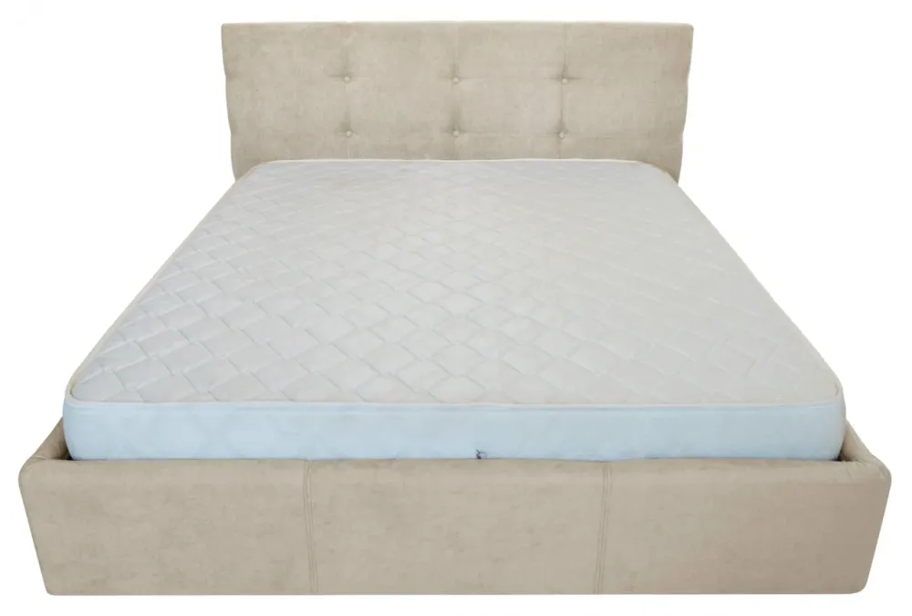 Кровать Двуспальная Manchester Comfort 160 х 200 см Мисти Milk A1 С подъемным механизмом и нишей для белья Бежевый Днепр - изображение 18