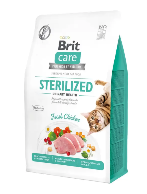 Сухой корм для стерилизованных котов Брит Brit Care Cat GF Sterilized Urinary Health с курицей, 400 г Винница - изображение 1
