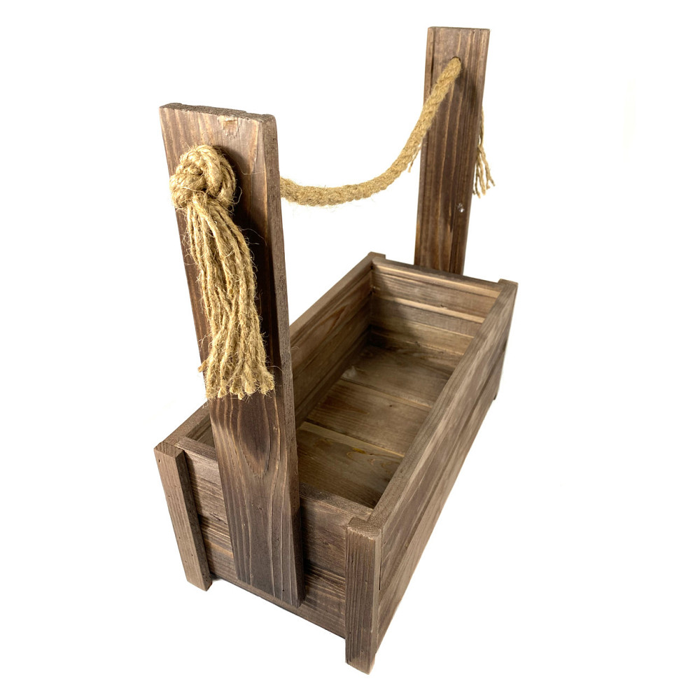 Ящик садовий декоративний для квітів або для зберігання речей з натурального дерева 41х19,5х44 см Кам'янець-Подільський - фото 2