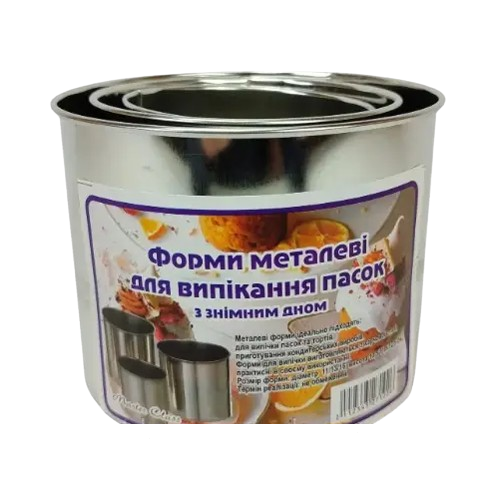 Набір форм для випікання паски/кексу 3шт зі знімним дном метал антикор.покриття 2285 Best Home Goods Житомир