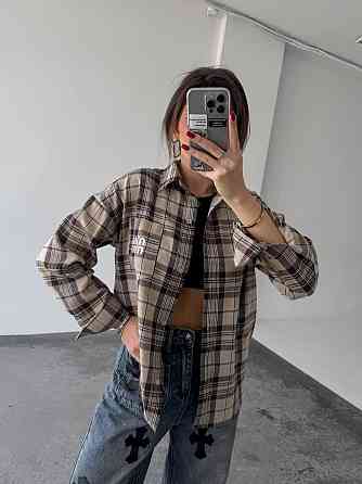 Жіноча картата сорочка (з накатом) 48-50, карта 30 Одеса