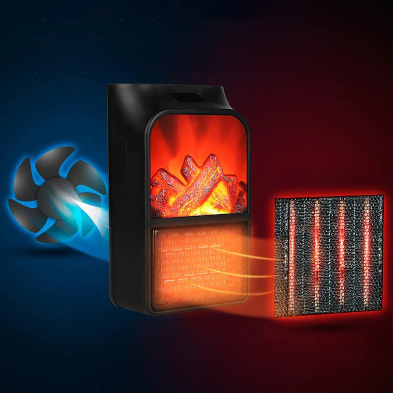 Обігрівач з вентилятором 2 квт Flame Heater 1000 Вт, Вітродуйка обігрівач, Тепловентилятор електричний DE-59 Львів - фото 16