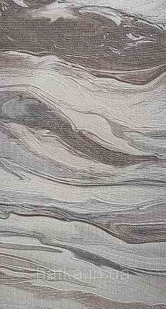 Шпалери вінілові на флізеліні AdaWall Omega1.06х10 абстракція хвиля зрізу каменю коричневі сірі срібло 23207-4 Київ