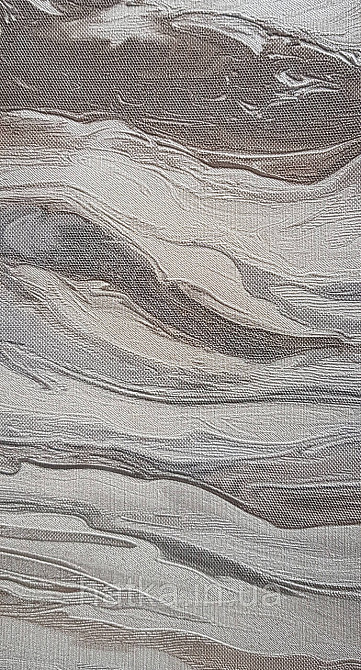 Шпалери вінілові на флізеліні AdaWall Omega1.06х10 абстракція хвиля зрізу каменю коричневі сірі срібло 23207-4 Київ - фото 4