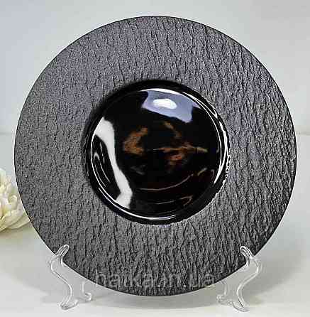 Тарілка для ризото "Чорний обеліск" 27,5*1,5 см кругла кераміка для дому та ресторанів Київ