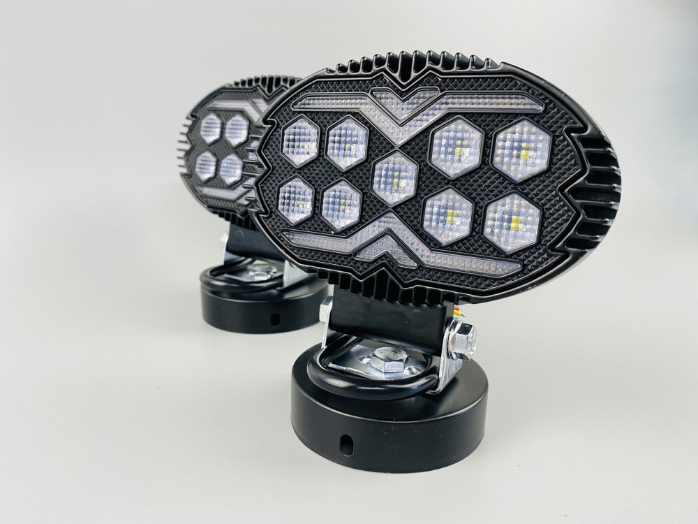 Фара LED кругла 15led chip 9-80V алюмінієвий корпус, кріплення, повітряний клапан Мукачево - фото 3