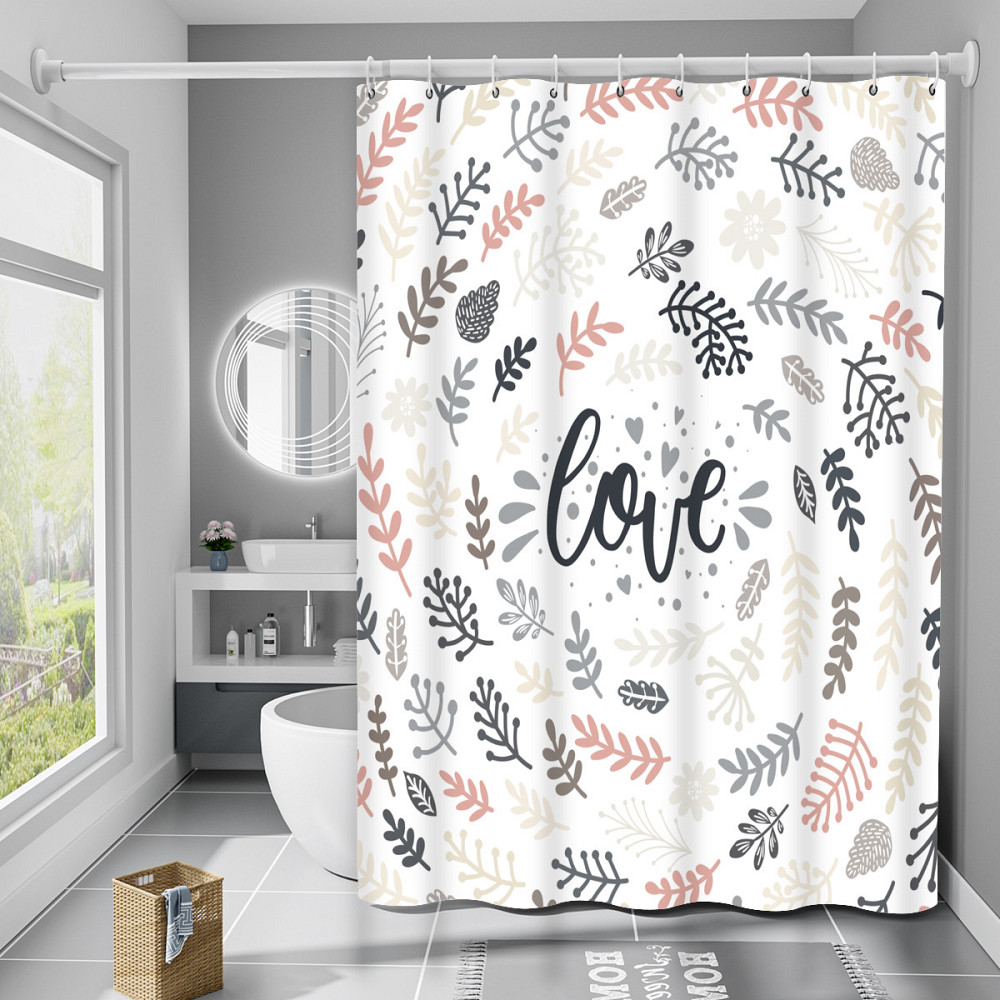 Шторка для ванны из полиэстера водонепроницаемая Bathlux 180x180 см с кольцами, занавеска для ванной комнаты Каменец-Подольский - изображение 1