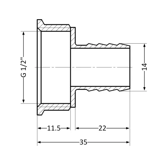 Штуцер Thermo Alliance Standart 14х1/2" ВР SD4261514 Київ