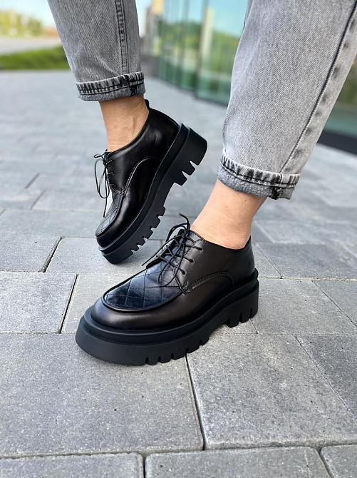 Olli Туфлі жіночі OLLI T-216-Астра чорні (весна-осінь, шкіра натуральна) (4777) Коломия - фото 4