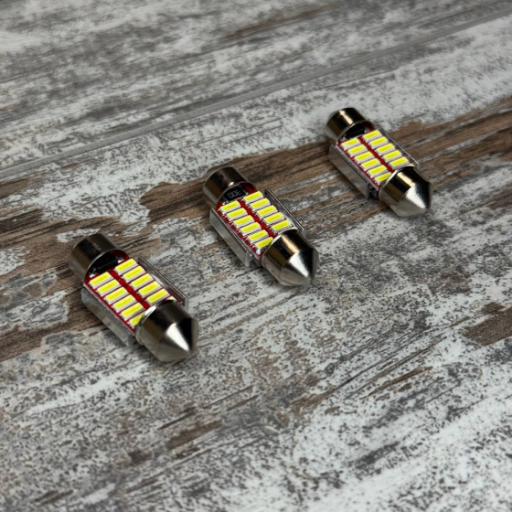 LED C5W C10W 31мм лампа 10 SMD 4014 з обманкою Canbus, біле світло, для авто Київ