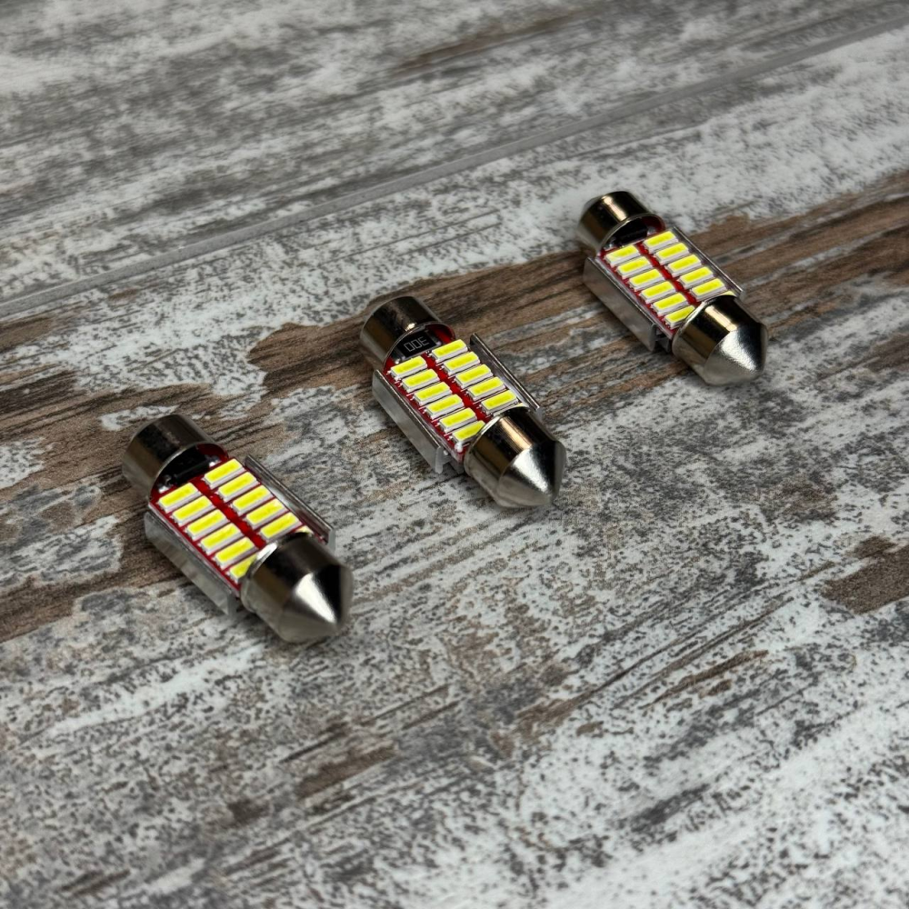 LED C5W C10W 31мм лампа 10 SMD 4014 з обманкою Canbus, біле світло, для авто Київ - фото 2