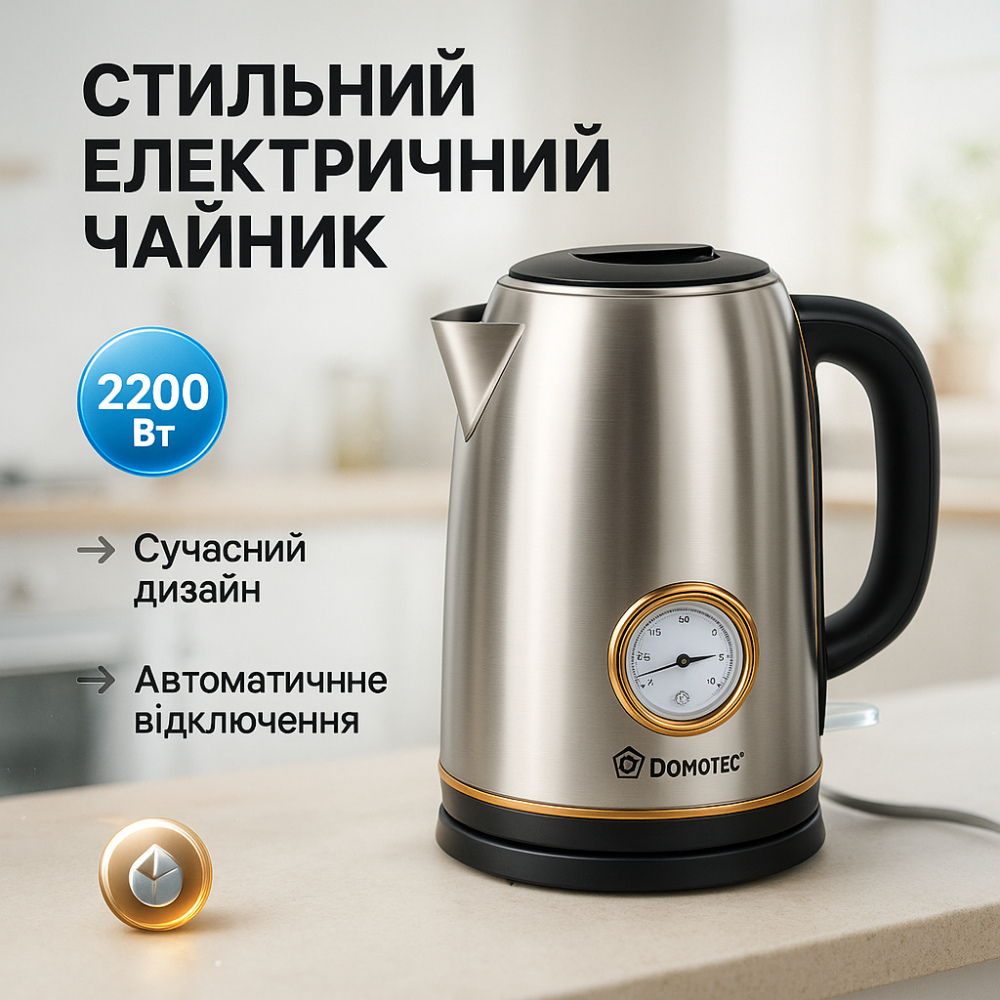 Электрочайник нержавейка, Мощный кухонный чайник, Качественные электрочайник, Чайник дисковый DL-95 Львов - изображение 18