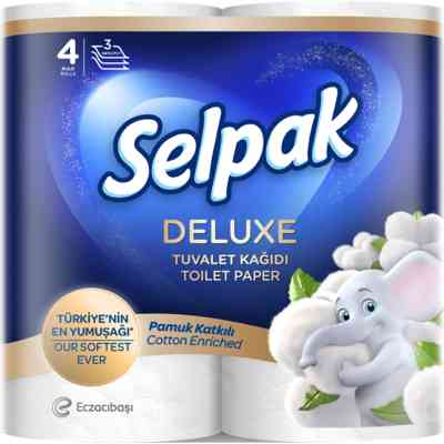 Туалетний папір Selpak Deluxe 3 шари 4 рулони (8690530046566) Вінниця