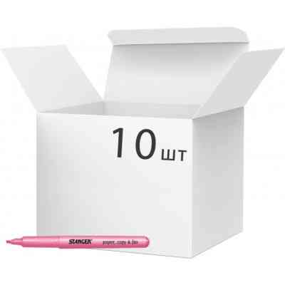 Маркер Stanger текстовий, 1-3 мм рожевий 10 шт (MARKER-TXT-ST-PENP10) Вінниця