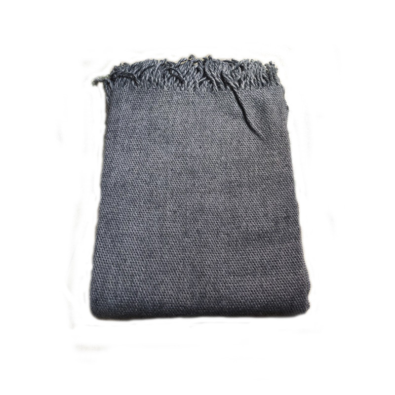 Плед із вовни мериноса 140×200 темно-сірий Київ - фото 3