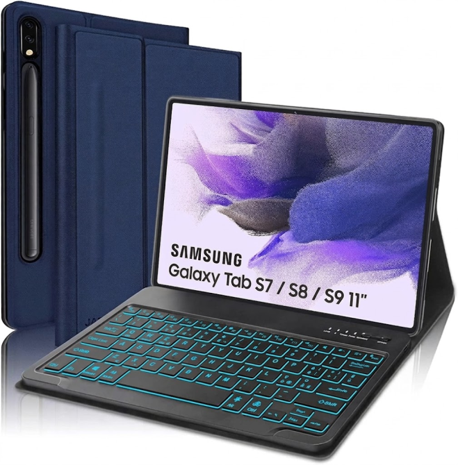 Чохол-клавіатура JADEMALL для Samsung Galaxy Tab S7 11 дюймів 2020, магнітна клавіатура QWERTZ з німецькою розкладкою Київ - фото 2