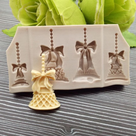 Молд новогодний Колокольчики 110 на 57 мм серый Киев - изображение 6