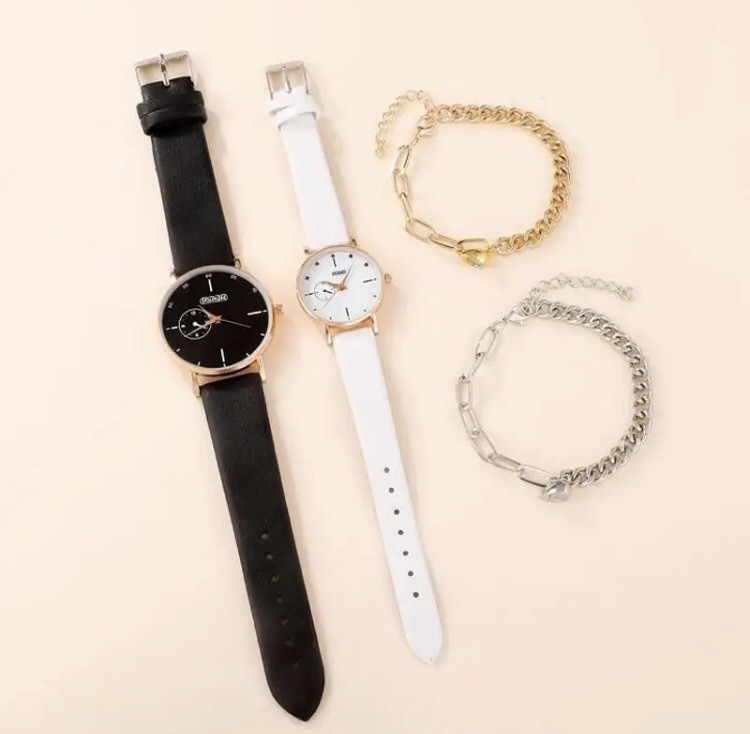 Подарочный набор для мужчин и женщин: 2парные часы с 2 оригин браслетами- диам. 4см, длин 24см, шир. рем. 2см Киев - изображение 7