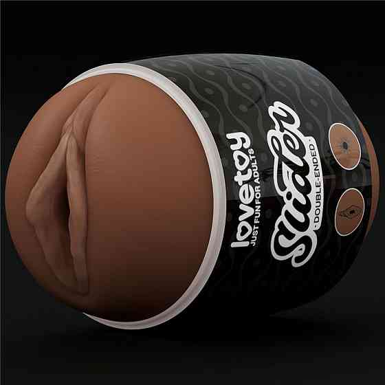 Мастурбатор - Slider Double-Ended Masturbator Vagina and Anus Brown Sex Aura Київ