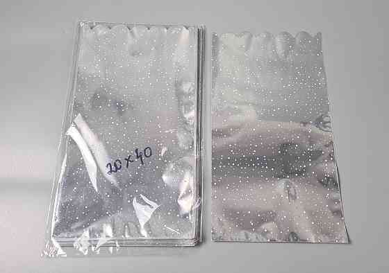 Пакет із малюнком для пакування подарунків (20*40) No152 фольгований (ажурний) "Капелька" (100 шт.) Харків