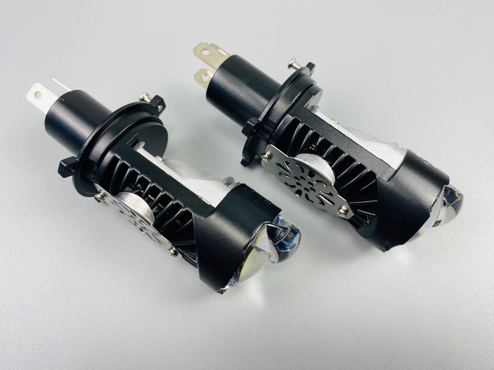 Лампа світлодіодна комплект 2 шт 12 V 65 W set (реальних ватів) LED + подвійна лінза + чітка світлотінева гр Мукачево - фото 9