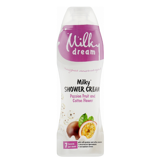 Крем-гель для душу 500мл Маракуя та квіти бавовни Milky Dream Житомир