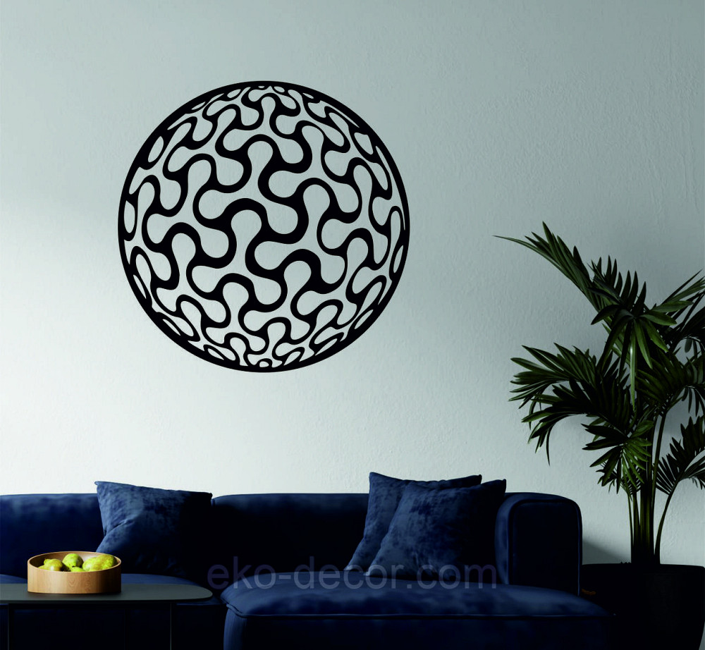 Декоративное настенное Панно «Шар» Декор на стену Білий, 70*70 см Киев - изображение 2