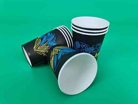 Паперові склянки кольорові 175 мл "Українське серце" Маестро (50 шт.) Харків