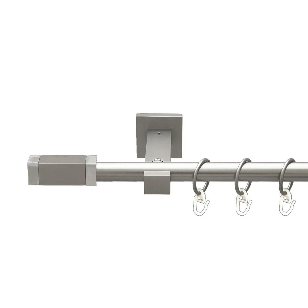 Карниз Orvit Квадро металевий однорядний техно гладка труба кільце металеве Сатин 19 мм 160 см (00-00027279) Львів - фото 1