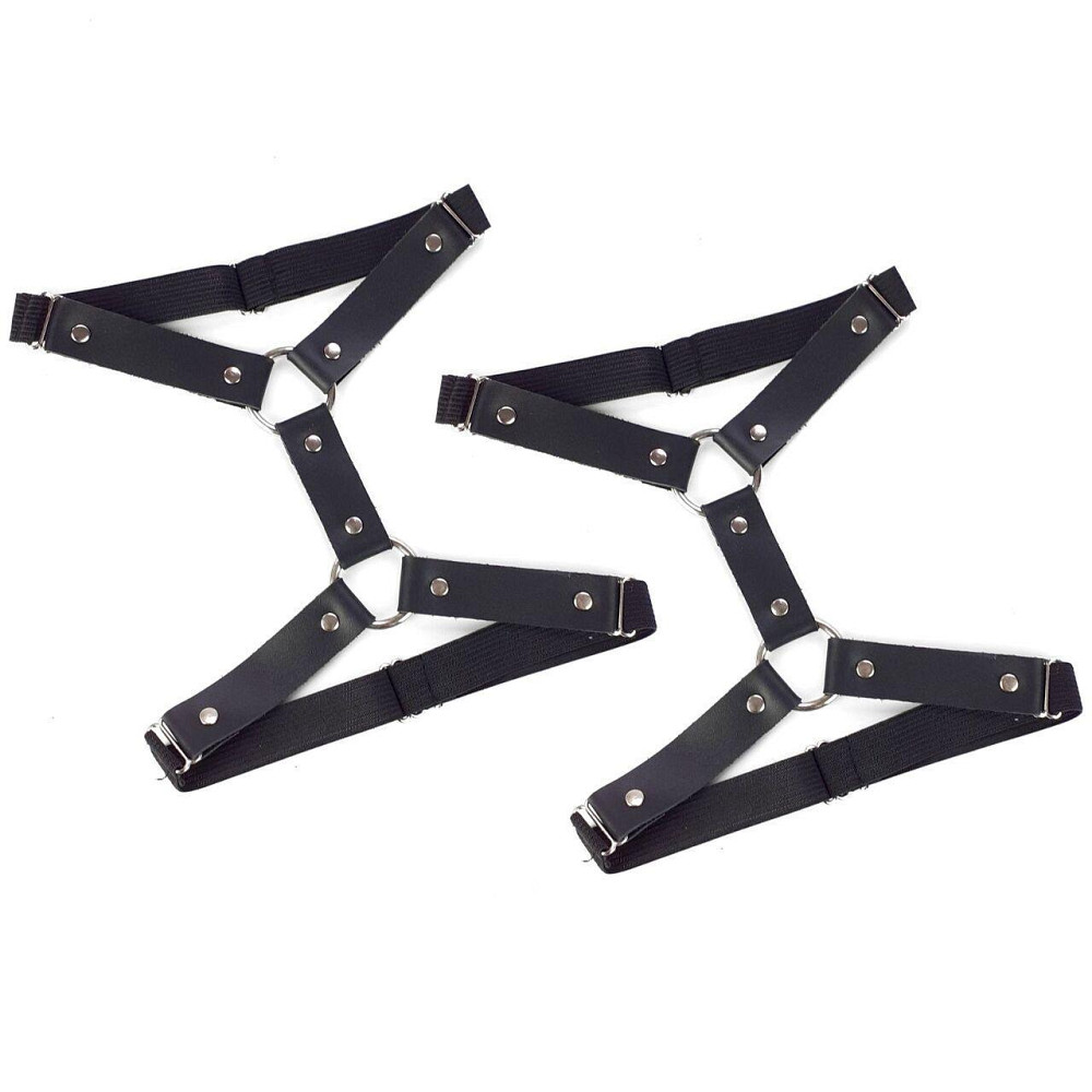 Гартери на ногу із натуральної шкіри Art of Sex - Kristina Leg Garters (2 шт), цвет Чорний Sex Aura Київ - фото 4