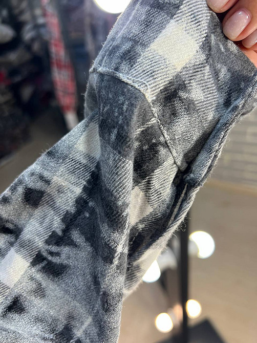 Сорочка жіноча A-N 2775 картата варена в клітинку оверсайз коттон one size, сірий, one size Київ - фото 13