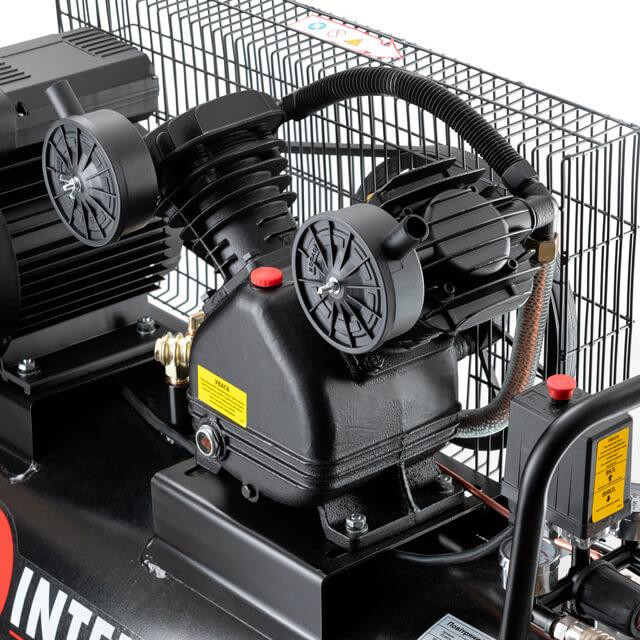 Компресор, 100 л, 3,0 кВт, 220 В, 10 атм, 500 л/хв, 2 циліндри, 83 дБ INTERTOOL PT-0014 Київ - фото 7