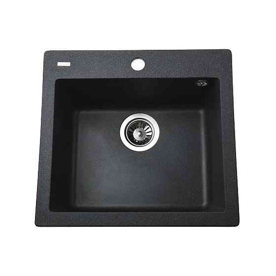 Гранітна мийка Globus Lux AOSTA графiт 490x455мм-А0001 (000023568) Київ