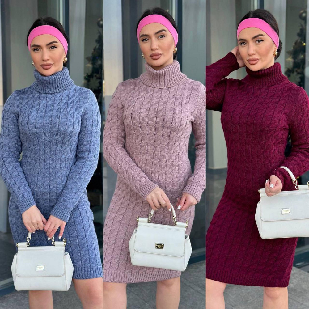 Женское вязаное платье с горлом.  42-48р. Киев - изображение 2