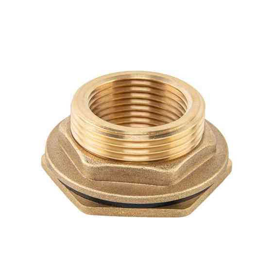 Втулка для бака РВ 3/4" - РЗ 1" з гайкою та прокладкою 1", BRASS, BR-P34100 Київ