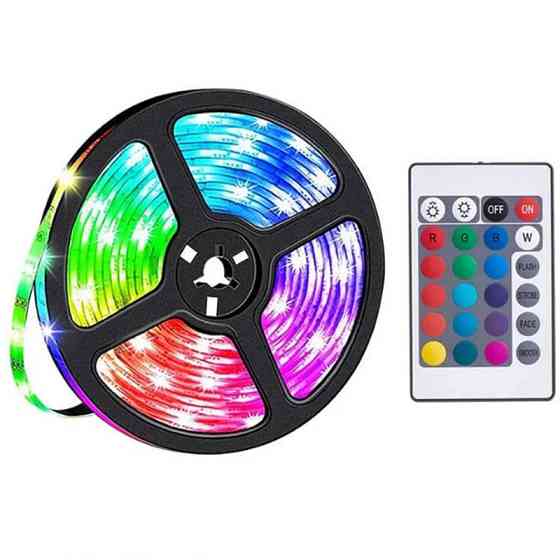 Светодиодная лента Hoco DL30 RGB 4м + пульт (Черная) Винница